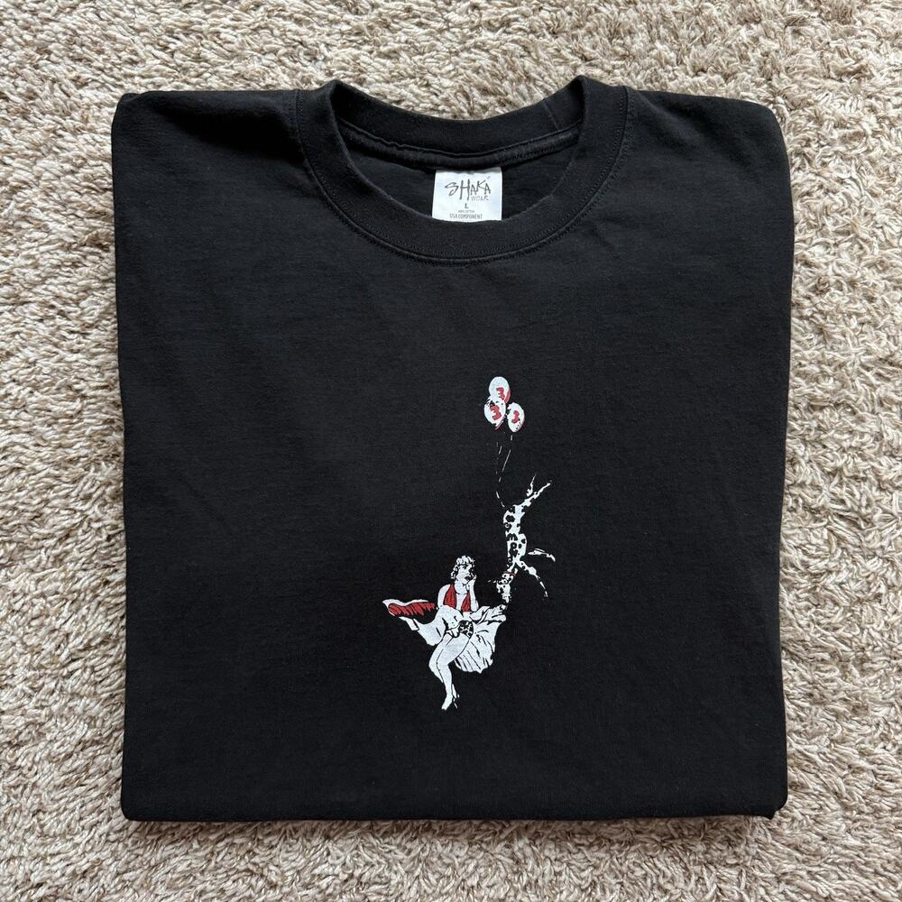 Vintage 333 Graphic Tee Dalmatian Dog Shaka Wear Black T-Shirt Men’s Size Large